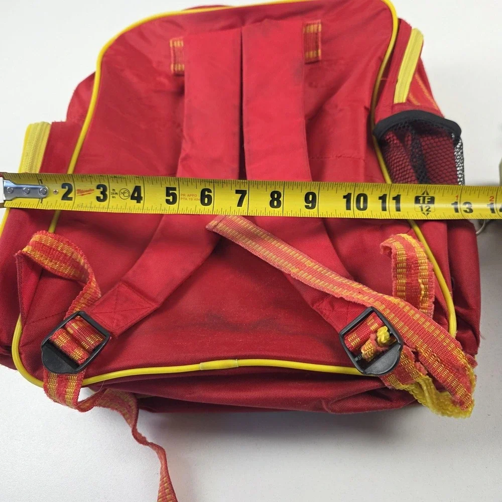 Pokemon Pocket Monsters Backpack Red 14 Inch Boys School Travel Bag Pikachu
